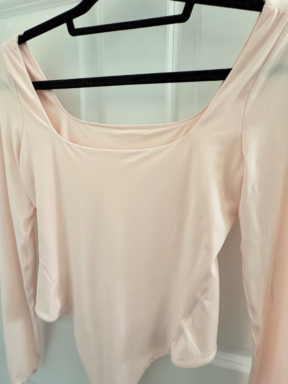 lululemon athletica Pale Pink Long Sleeve Scoop Bodysuit
